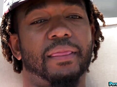 デカパイ, 黒人, ブロンド, 大学生, イマラチオ, チン, 異人種間, のぞき