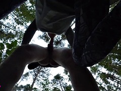 Grosser schwanz, Blasen, Braunhaarige, Hardcore, Im freien, Pov, Schlampe, Titten