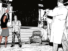 18, 指いじり, レズビアン, なめる, 下着, オナニー, オマンコ, ストリッピング