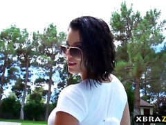 Cul, Sucer une bite, Brunette brune, Queue, Hard, Hd, Mère que j'aimerais baiser, De plein air