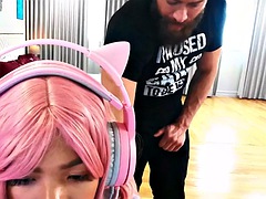 Chica, Negro, Ébano, Perforación, Tatuaje, Tetas