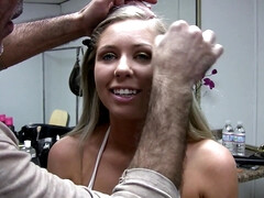 Blond, Sperma shot, Hardcore, Hd, Ondergoed, Buiten, Kut duiken, Tieten likken