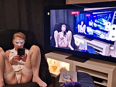 毛深い, 下着, マッサージ, オナニー, 淫乱熟女, 磨き, オッパイの, 妻