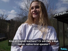 Enthousiasteling, Amerikaans, Blond, Lul, Buiten, Russisch, Rok, Tieten likken