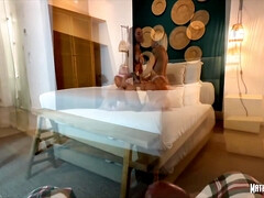 素人, デカパイ, バイセクシャル, フェラチオ, 女 人男 人, 現実, タトゥー, 三人