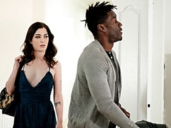 Schwarz, Blasen, Braunhaarige, Handjob, Interrassisch, Küssen, Höschen, Jungendliche (18+)