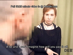 Naive AliceKlay satisfies sexual needs of debt collector with deepthroating and rough sex