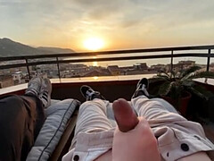 Hot stepmom gives public handjob with bay view - TheTemptingTwosome