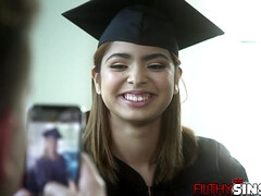 Hazel got Tony's big cock inside her teen pussy