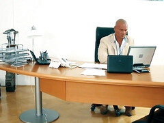 Leie, Blasen, Deutsch, Hardcore, Hd, Selbstgemacht, Büro, Flotter dreier