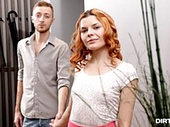 Dormitorio, Culo grande, Verga grande, Mamada, Estilo perrito, Tetas naturales, Pelirrojo, Tetas