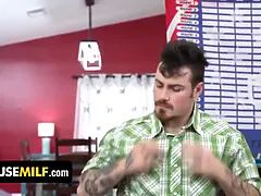 アメリカ人, デカパイ, ブロンド, フェラチオ, 茶髪の, Hd, 淫乱熟女, オージー