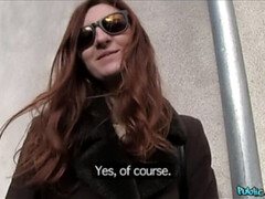 Horny redhead fucked hard outdoors