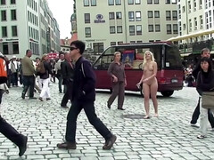 Sweet Cat Gets Naked in Dresden - Public Nudity