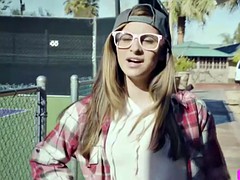 Blonde Babe Nina suck down cops huge cock to get her board back