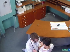 Leie, Blasen, Krankenschwester, Büro, Pov, Muschi, Titten, Uniform