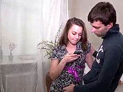 Sucer une bite, Tir de sperme, Européenne, Embrassement, Tatouage, Adolescente