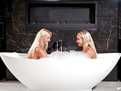 デカパイ, キス, なめる, オマンコ, 剃毛, ストリッピング, ティーン, オッパイの