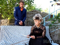 黒人, チェコ, ヨーロピアン, お婆さん, Hd, アウトドア, 息子, ストッキング