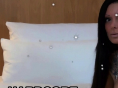 German tattoo girlfriend strip in shower