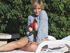 Gros seins, Blonde, Piscine, Nénés