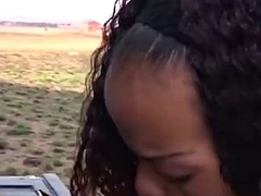 Amateur, Sadomasoquismo, Negro, Coche, Ébano, Sexo duro, Al aire libre, Montar