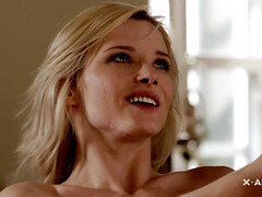 Grosse titten, Blondine, Blasen, Freundin, Lesbisch, Lingerie, Zierlich, Titten