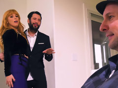 Blasen, Aufs gesicht abspritzen, Weibliche domination, Hd, Geld, Muschi, Rotschopf, Strümpfe