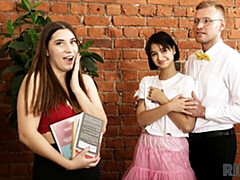 デカ尻, デカチン, フェラチオ, 茶髪の, バック, 自然山雀, ティーン, オッパイの