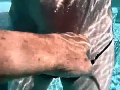 ビキニ, 自家製, ヌード, アウトドア, プール, 公共, シャワー, 水着