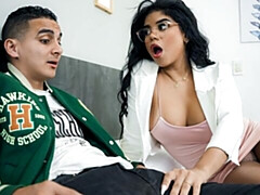 An awesome doggy style fuck with a curvy busty brunette Rosxy Gutierrez