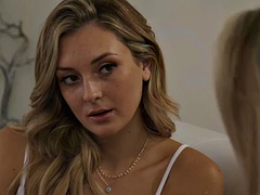 Tattooed slut seduces MILF b4 into eating her pussy