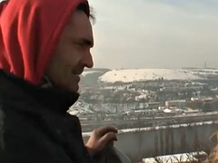 美女, デカチン, ブロンド, フェラチオ, ハードコア, アウトドア, ティーン, オッパイの