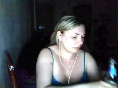 デカパイ, ブロンド, ぽちゃ, 自家製, 一人, ティーン, オッパイの, ウェブカメラ
