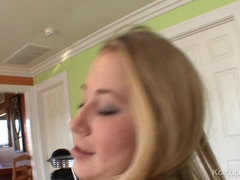 素人, ブロンド, 茶髪の, パンティ, ピアス, 剃毛, 靴下