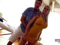 69, Blonde, Couple, Gorge profonde, Massage, Rasée, Branlette espagnole, Nénés