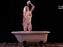 Asombroso, Cuarto de baño, Pajear, Masturbación, Solo, Adolescente, Tetas, Mojado