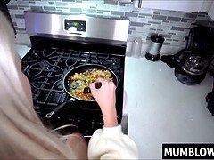 Sonny grips moms ass while shes cooking