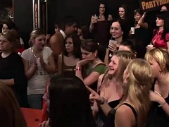 kinky ladies blow horny strippers