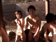 18, 素人, アジア人, グループ, Hd, 日本人, アウトドア, ティーン