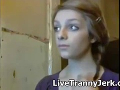 Leie, Grosser schwanz, Crossdresser, Süss, Schwul, Handjob, Masturbation