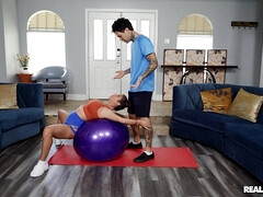 Amerikaans, Grote mammen, Lul, Sperma in gezicht, Kokhalzen, Likken, Doordringend, Kut duiken