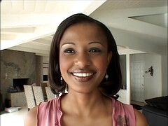 Throwback Ebony Trish Squirts Multiple Times - Anal hardcore with busty 18yo black babe