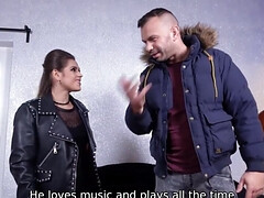 18, 浮気者, チェコ, 爸, オマンコ, 剃毛, ストッキング, ティーン