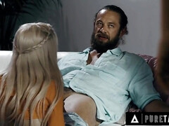 Blondine, Blasen, Betrug, Spermaladung, Aufs gesicht abspritzen, Milf, Zierlich, Titten