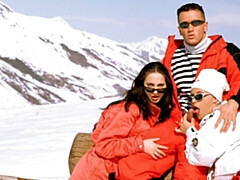 Good girls Patricia Diamond and Kyra both love outdoor winter sex