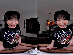 Dreidimensional, Leie, Asiatisch, Schwarz, Blasen, Schwarz, Hardcore, Realität