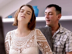 18, デカパイ, 巨乳な, カップル, チン, フェティッシュ, 自然山雀, ティーン