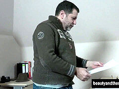 Bruinharig, Sperma in gezicht, Geschoren, Tieten likken