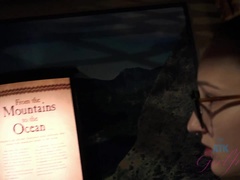 Amateur, Plage, Sucer une bite, Lunettes, De plein air, Petite femme, Pov, Public